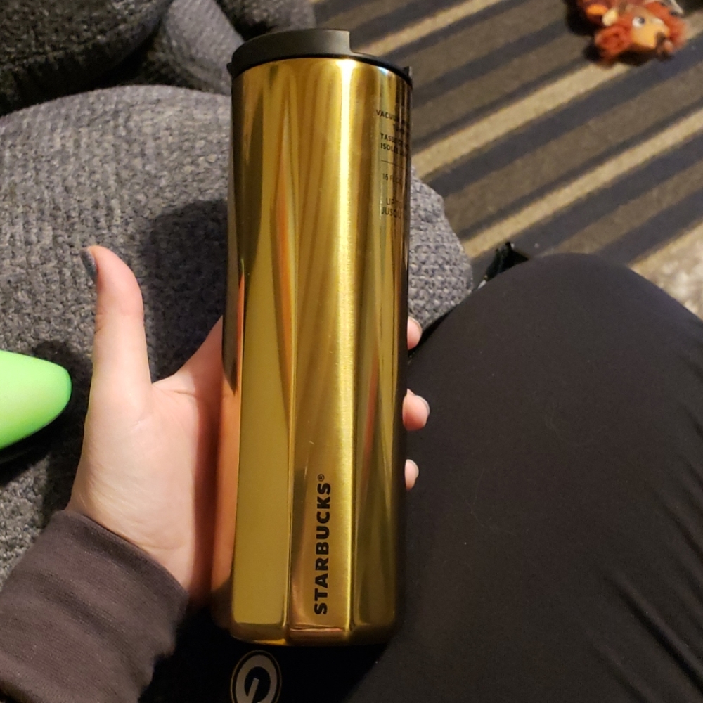 Gold stainless hot cup
